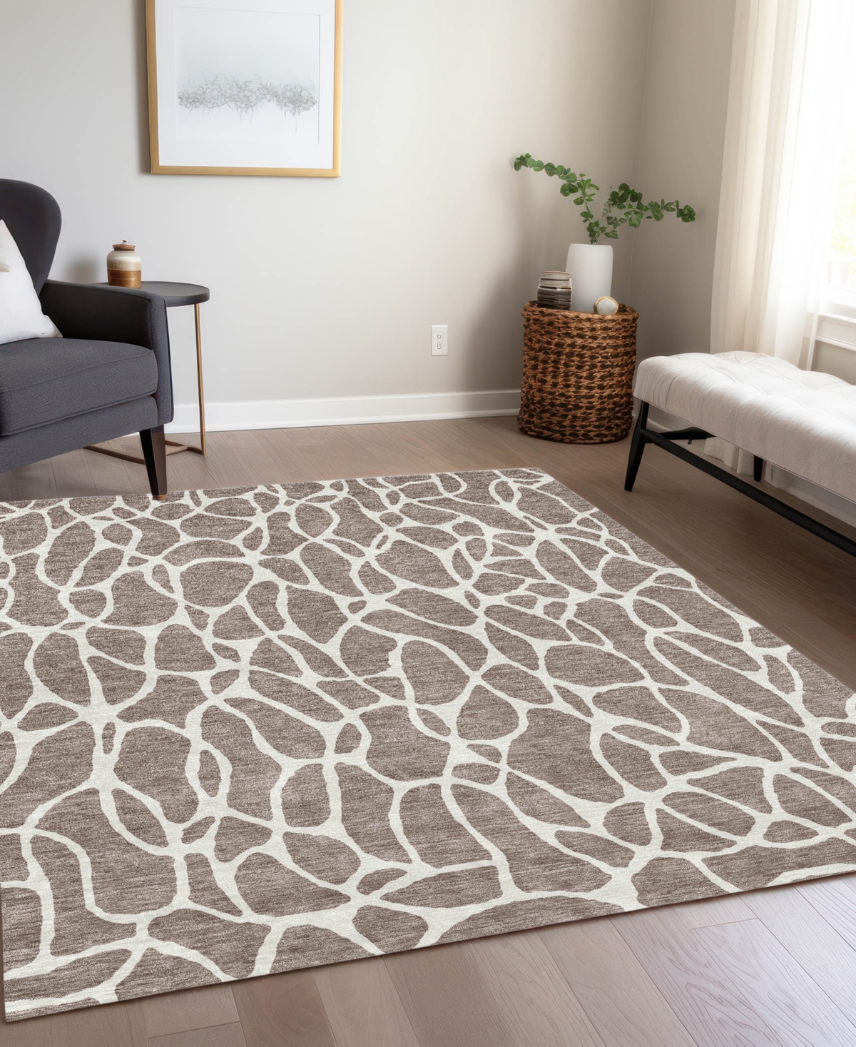 Addison Chantille Machine Washable Acn1024 10'x14' Area Rug In Taupe
