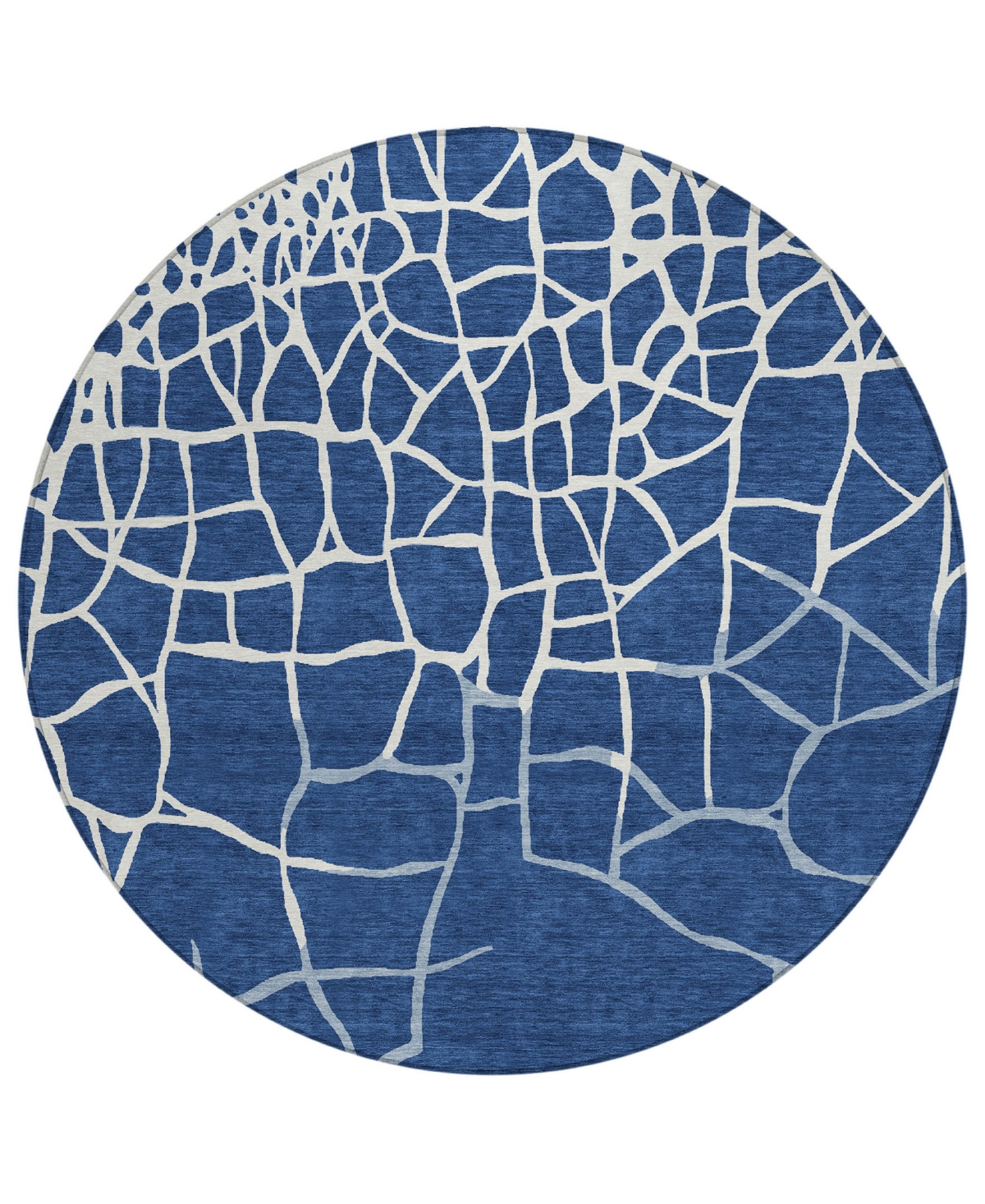 Addison Chantille Mahine Washable Acn1049 8'x8' Round Area Rug In Navy