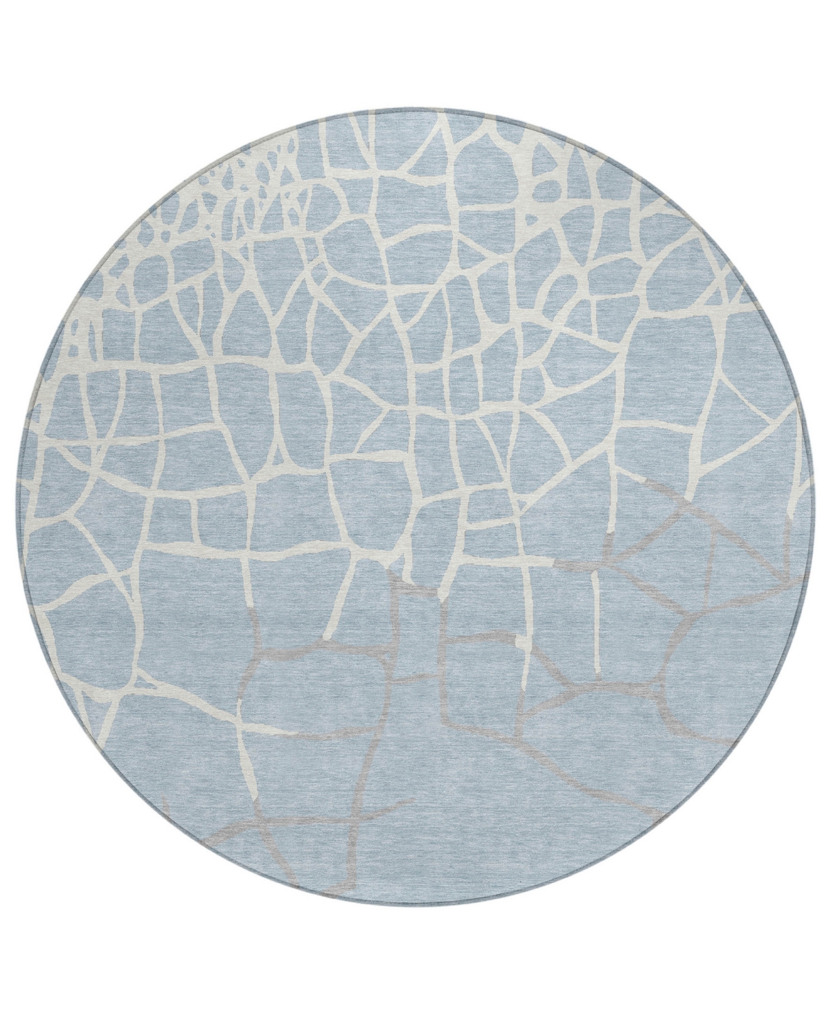 Addison Chantille Mahine Washable Acn1049 8'x8' Round Area Rug In Mist