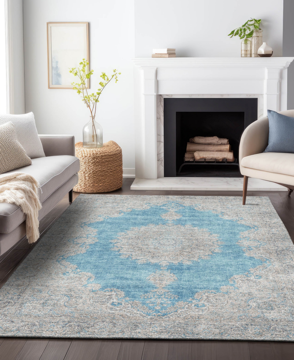 Addison Chantille Machine Washable Acn1003 9'x12' Area Rug In Teal