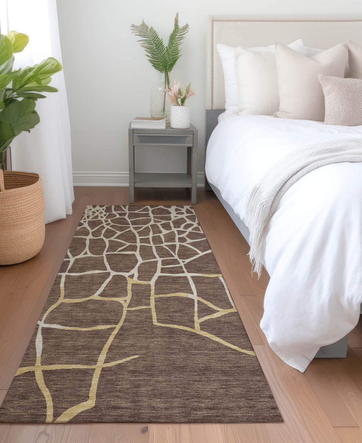 Addison Chantille Mahine Washable Acn1049 2'3"x7'6" Runner Area Rug In Brown