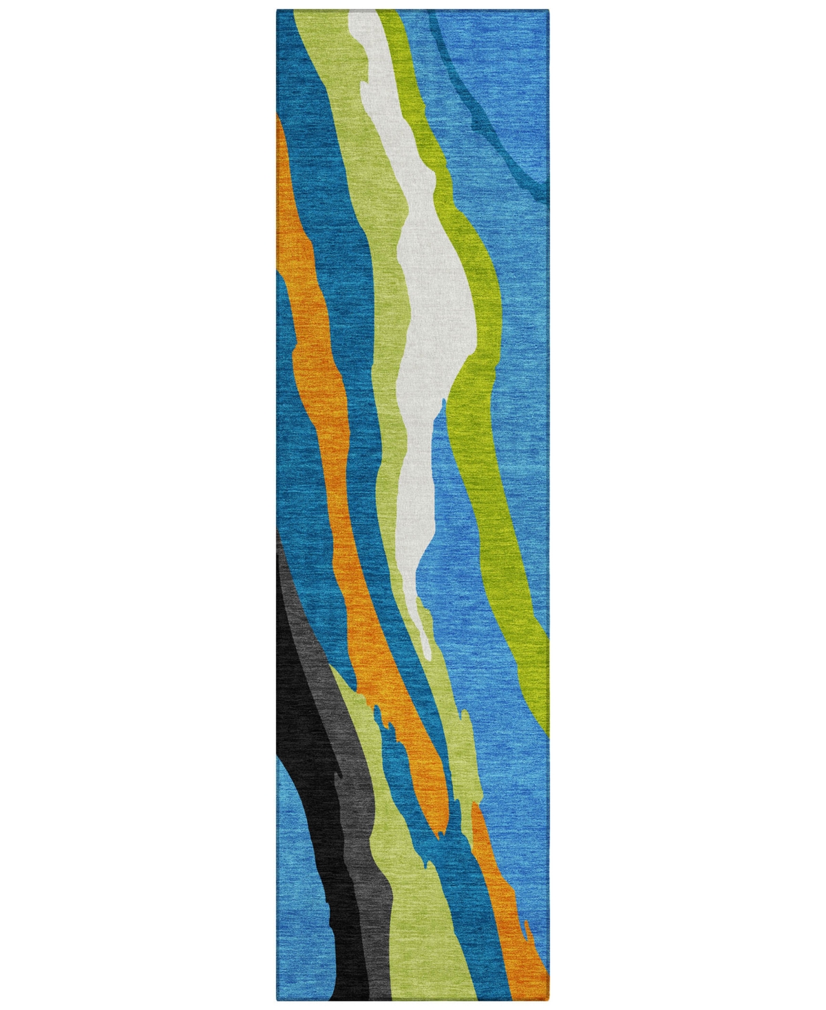 Shop Addison Chantille Machine Washable Acn1047 2'3"x7'6" Runner Area Rug In Denim