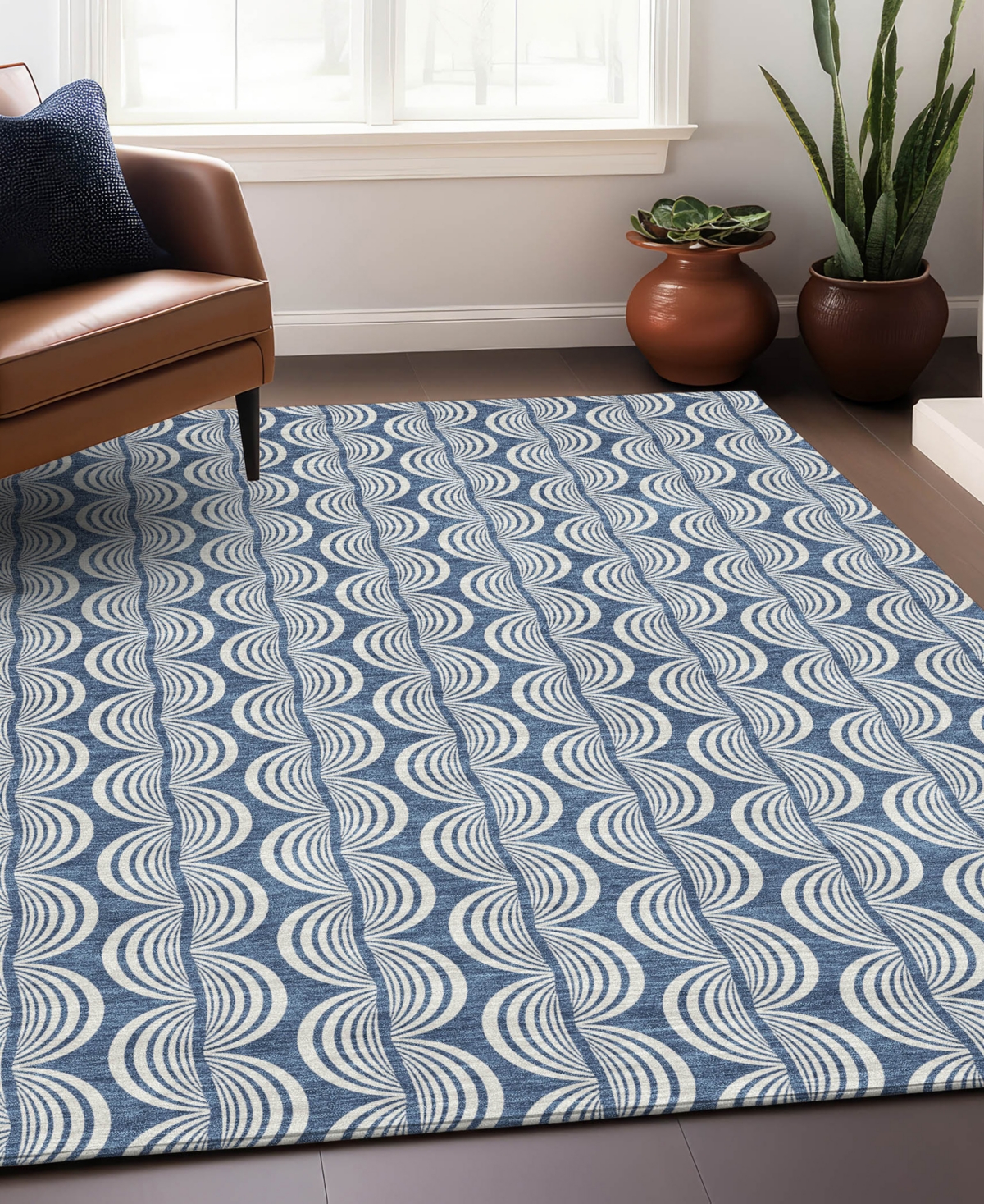 Addison Chantille Mahine Washable Acn1055 10'x14' Area Rug In Denim