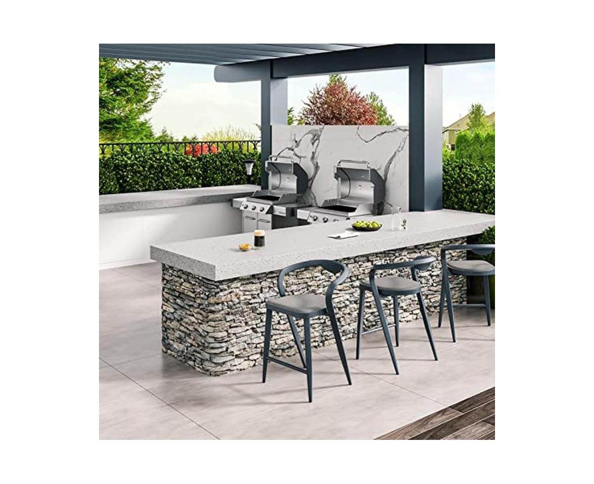 gaomon Outdoor Counter Height Bar Stools Set of 2, Comfortable Chairs for Indoor and Outdoor Use, All-Weather Design, Simple Assembly, 330lb Weight Ca