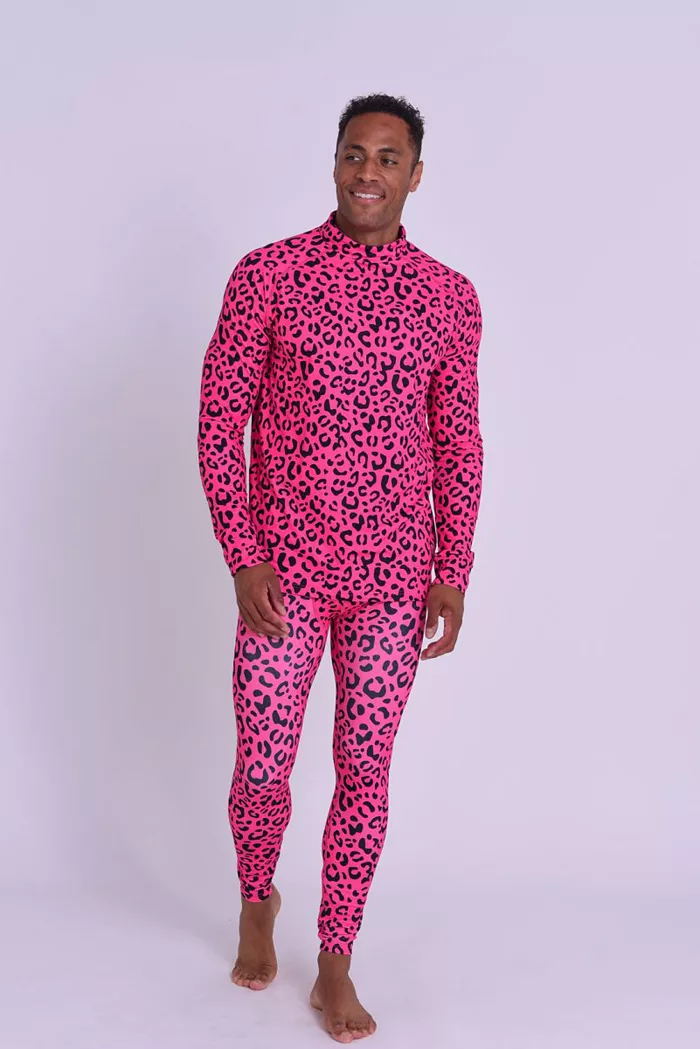 Men's Baselayer Pant - Hotel California Pink Leopard - thumbnail 5