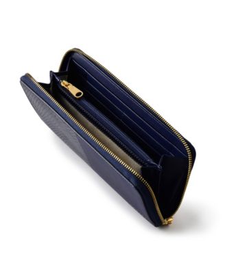 Mount Row Faux Snake Zip Around Wallet