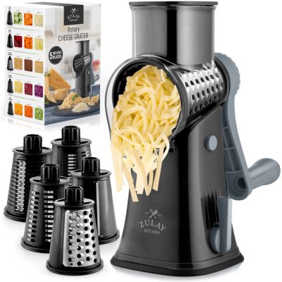 Rotary Cheese Grater with 5 Interchangeable Stainless Steel Blades