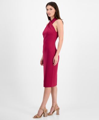 cowl halter dress Chiffon Plunging Cowl Neck Maxi Dress - Black main image 1