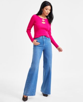 I.N.C. International Concepts Women's Wide-Leg Rhinestone