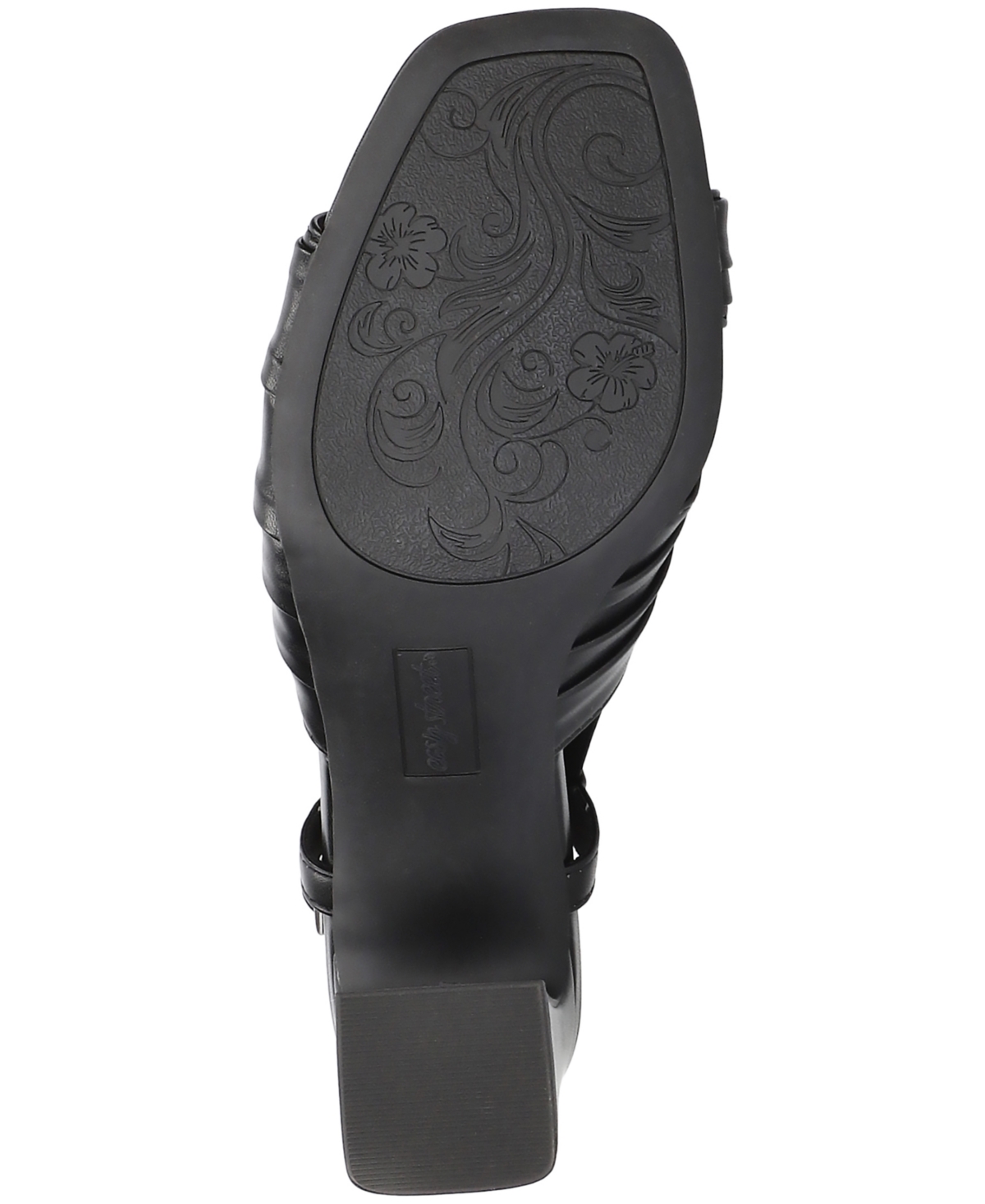 Shop Easy Street Women's Lucie Square Toe Sandals In Black