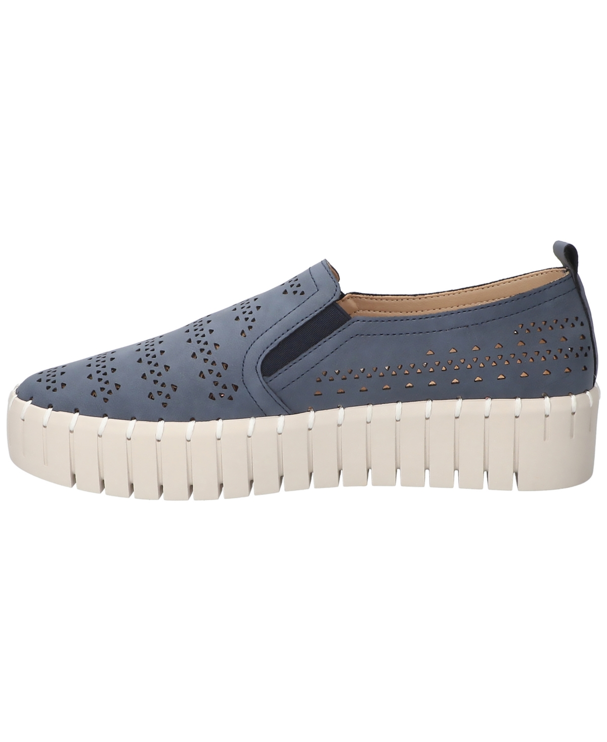Shop Easy Street Women's Peppy Slip-on Platform Sneakers In Navy