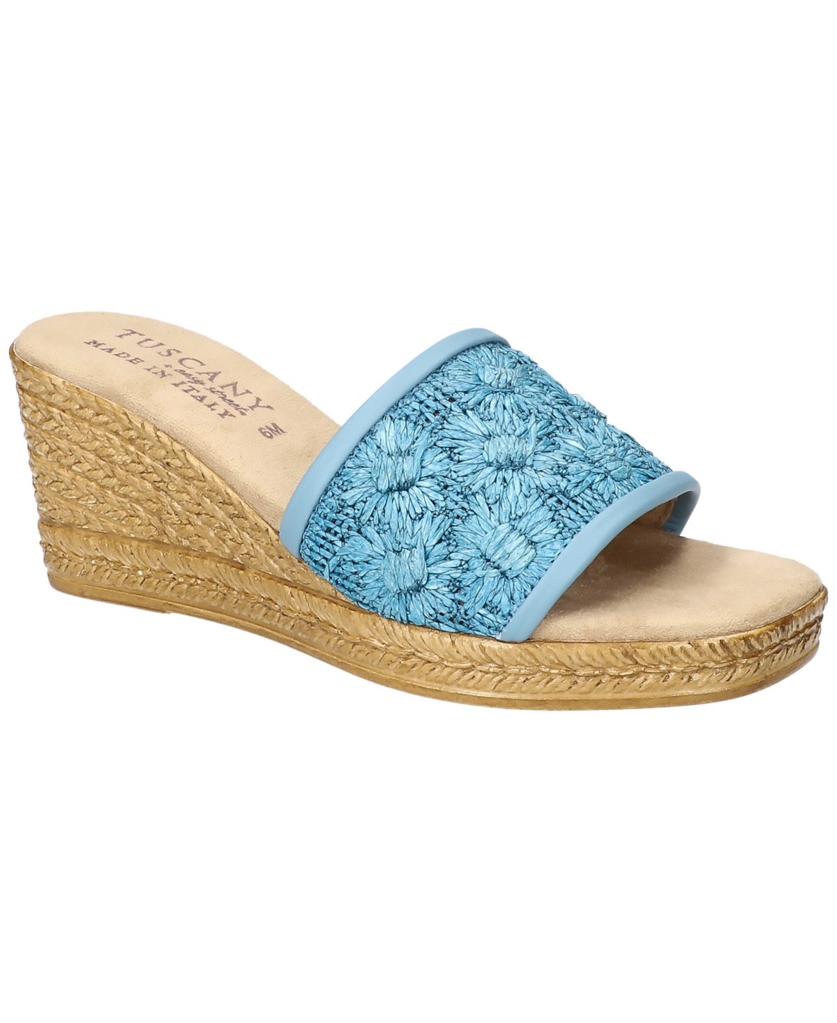Shop Easy Street Women's Ricci Wedge Heel Sandals In Denim