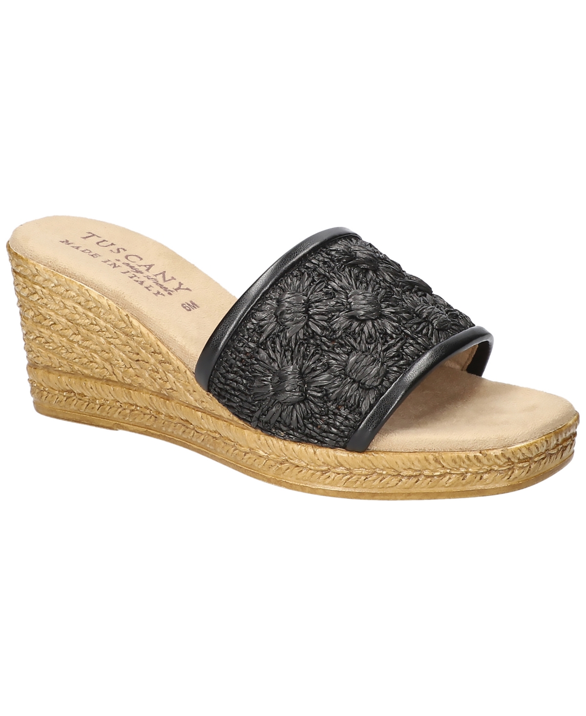 Shop Easy Street Women's Ricci Wedge Heel Sandals In Black