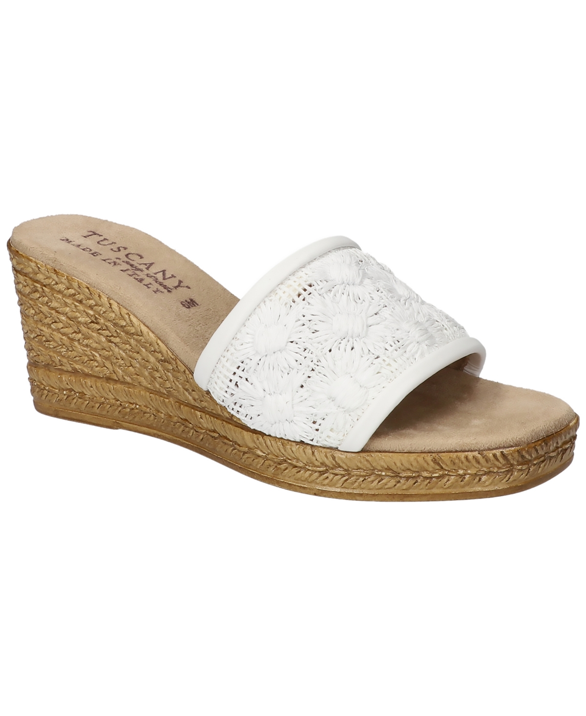 Shop Easy Street Women's Ricci Wedge Heel Sandals In White