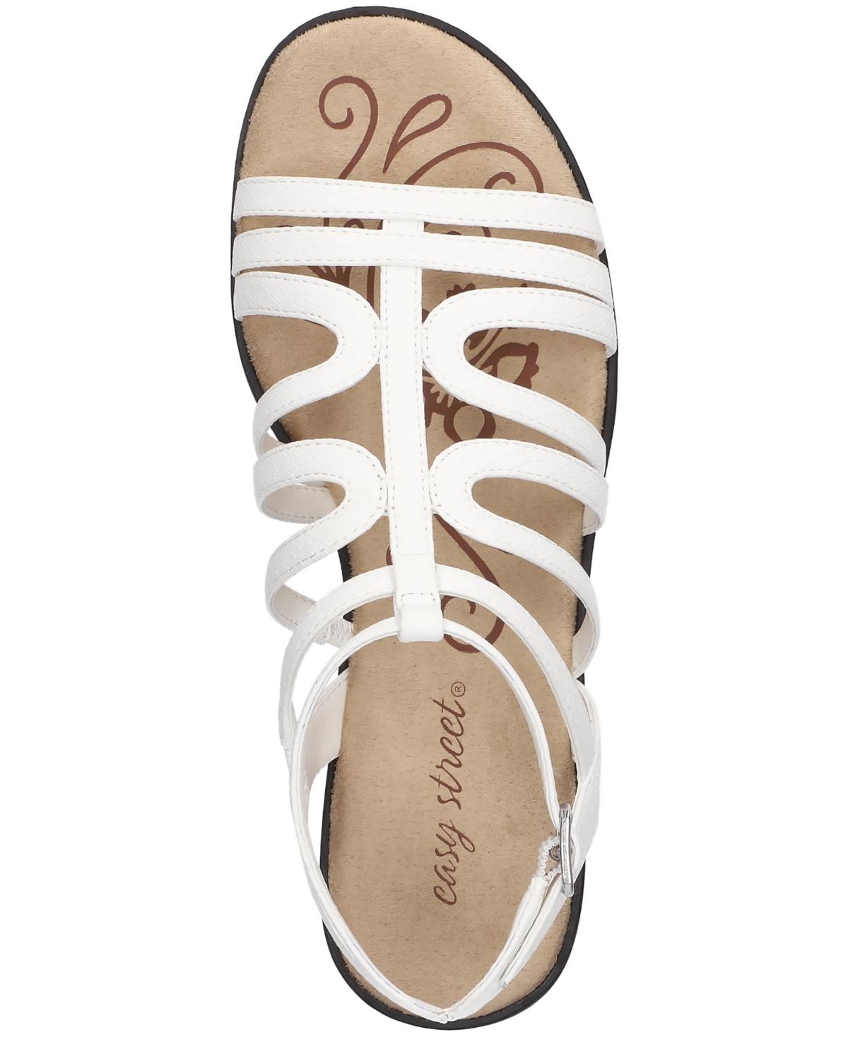 EASY STREET WOMEN'S DAYLILY GLADIATOR BUCKLE FLAT SANDALS 