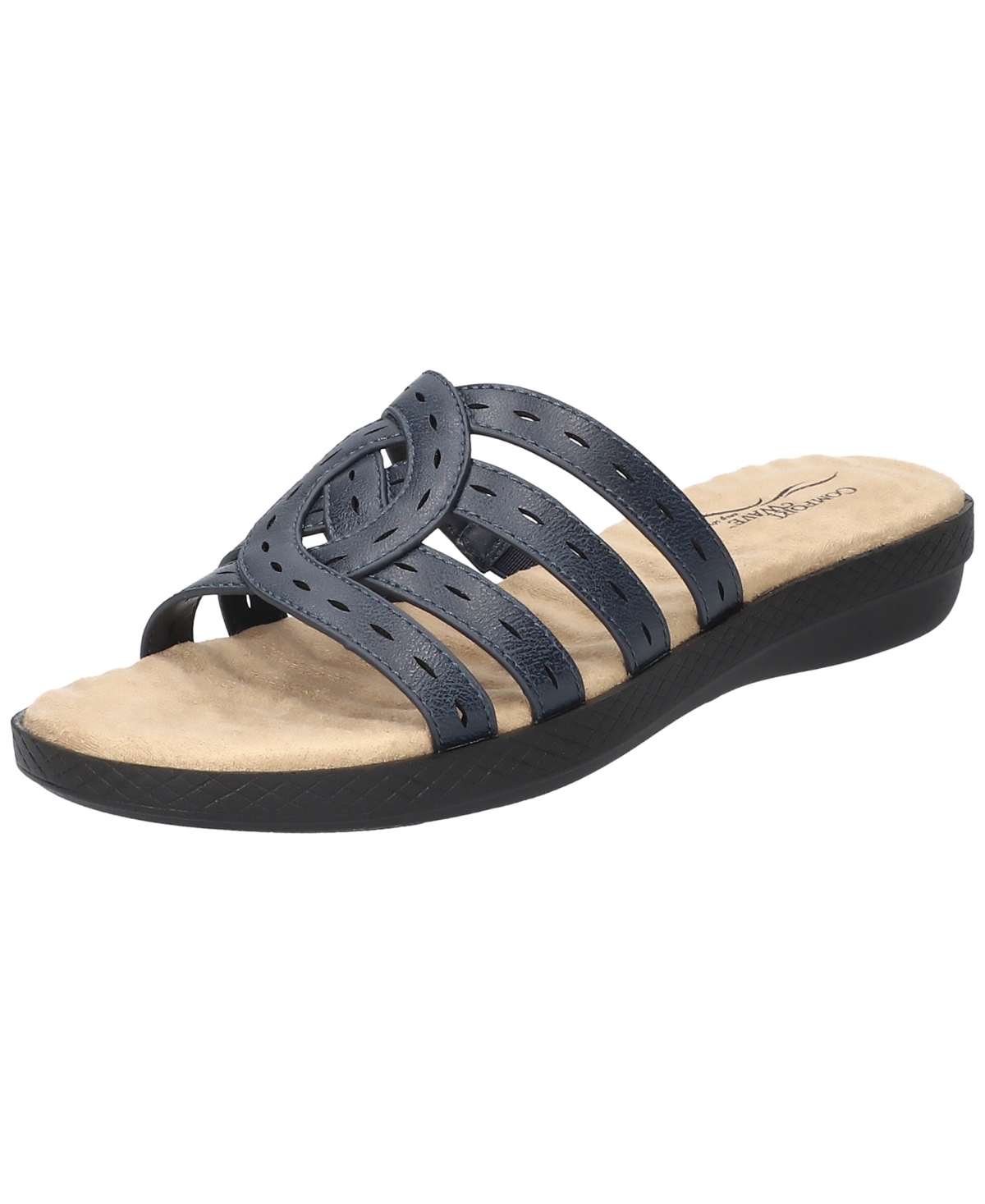 Shop Easy Street Women's Cammie Slide Slip-on Sandals In Navy