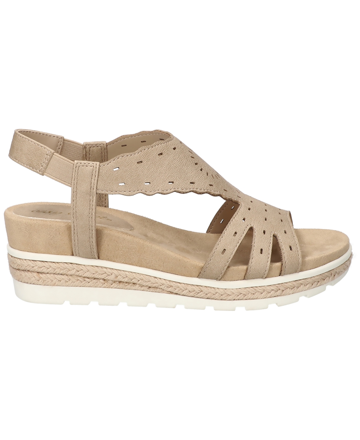 Easy Street Fran Slingback Wedge Sandal In Taupe