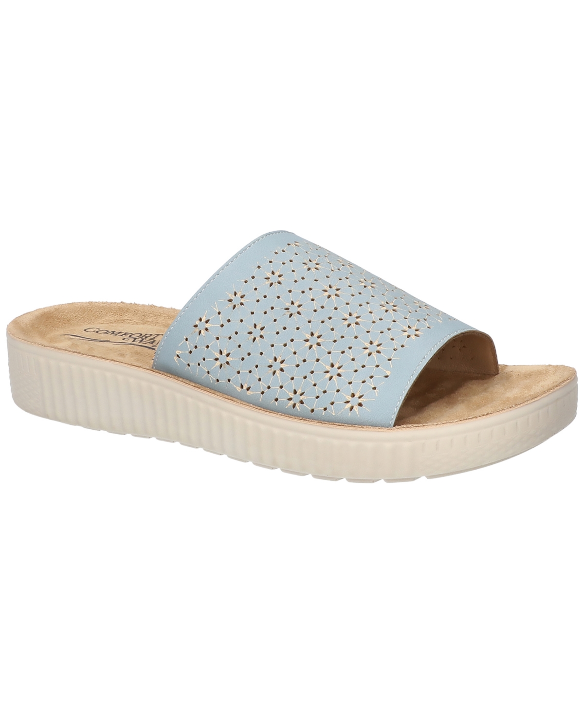 Easy Street Ivey Platform Sandal In Light Blue