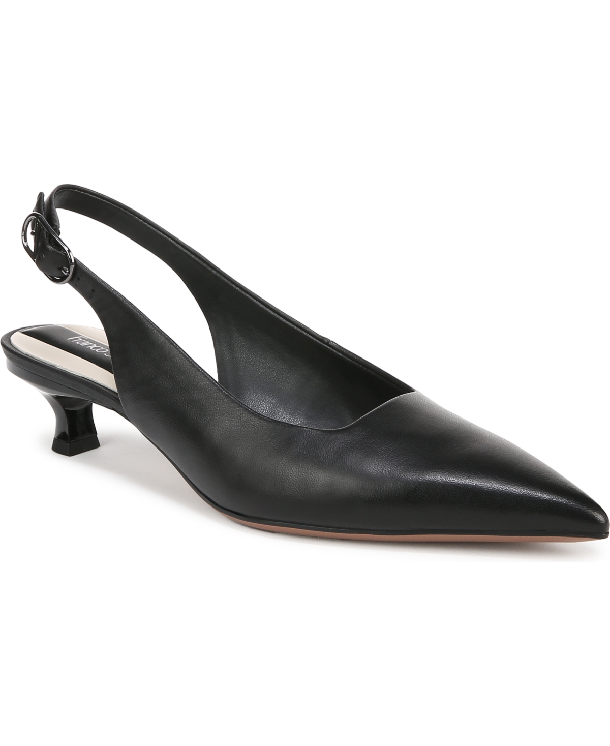 Franco Sarto Women's Marlow Pointed Toe Slingback Kitten Heel Pumps In Black