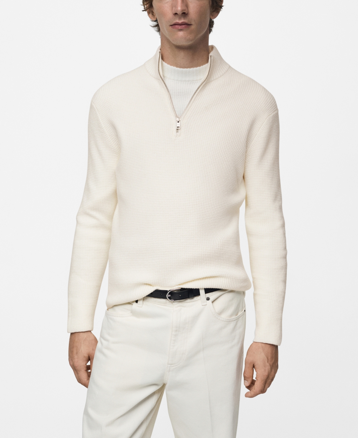 Mango Men's Perkins-Collar Knit Sweater