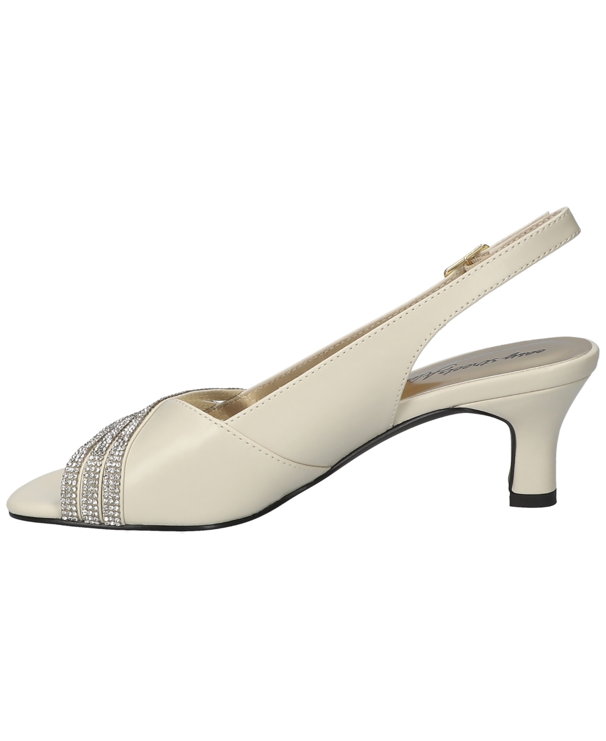 Shop Easy Street Women's Teton Dress Heel Sandals In Bone W,stones