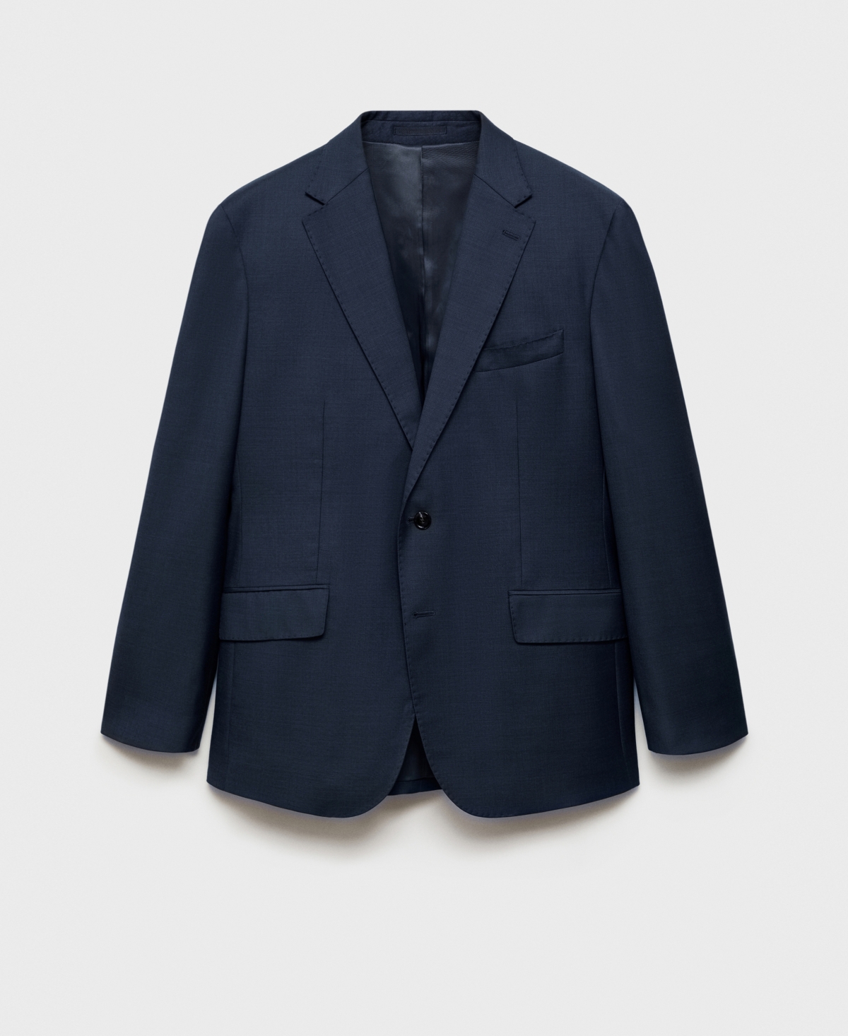 Shop Mango Men's Virgin Wool Slim-fit Suit Blazer In Dark Navy