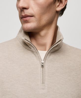 Men's Ribbed-Collar Sweatshirt