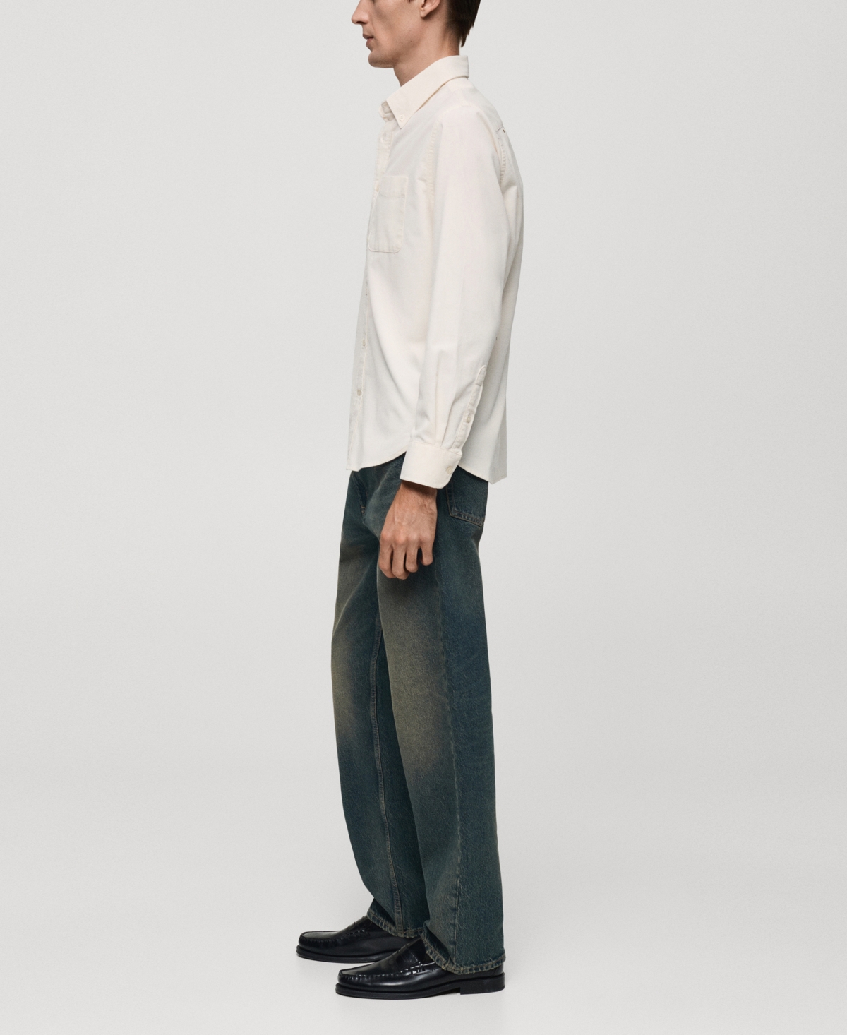 Mango Men's Classic-Fit Micro-Corduroy Shirt