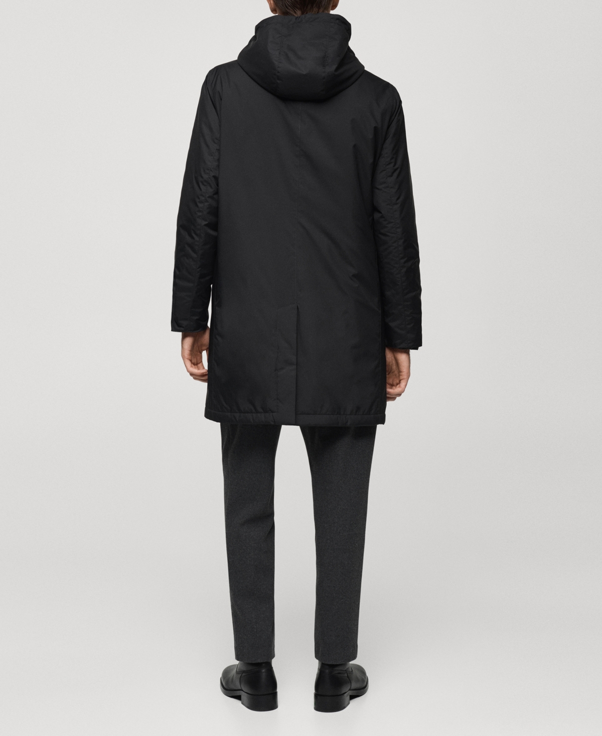 Mango Men's Water-Repellent Quilted Parka