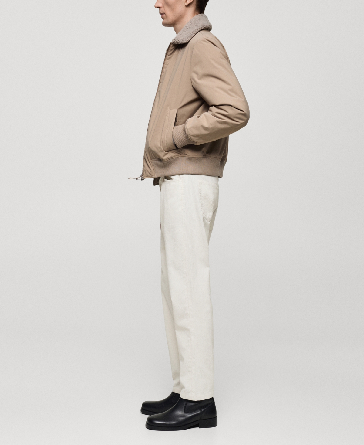 Mango Men's Regular-Fit Corduroy Pants
