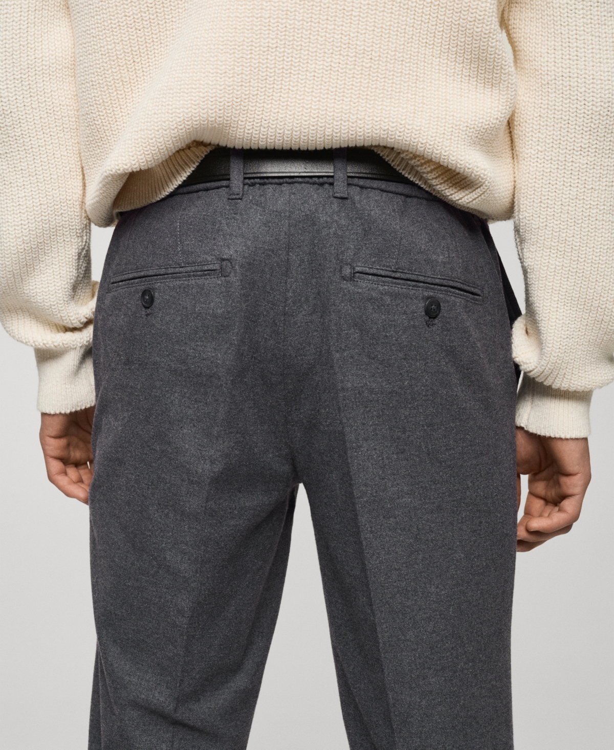 Mango Men's Slim-fit Cotton Pants In Light Heather Gray
