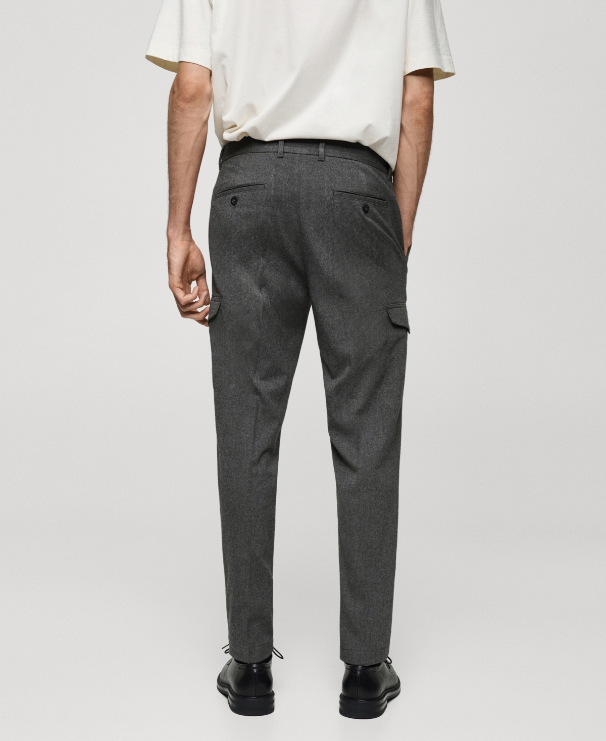 Mango Men's Flannel Cargo Pants