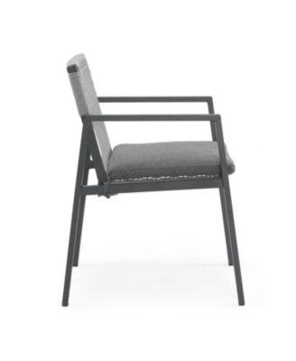 Streamdale 6-Piece Aluminum Dining Set, Gray and Black