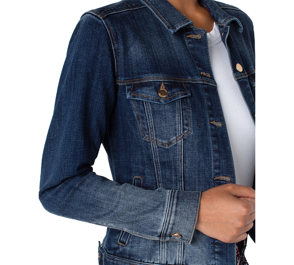 LIVERPOOL LOS ANGELES WOMEN'S DENIM TRUCKER JACKET 