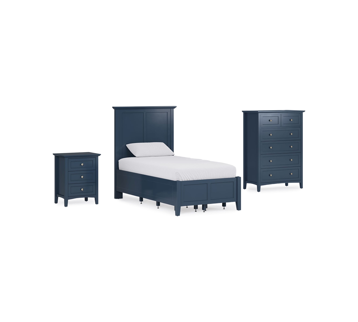 Macy's Hedworth King Storage 3-pc. Set (bed, Dresser & Nightstand) In Blue