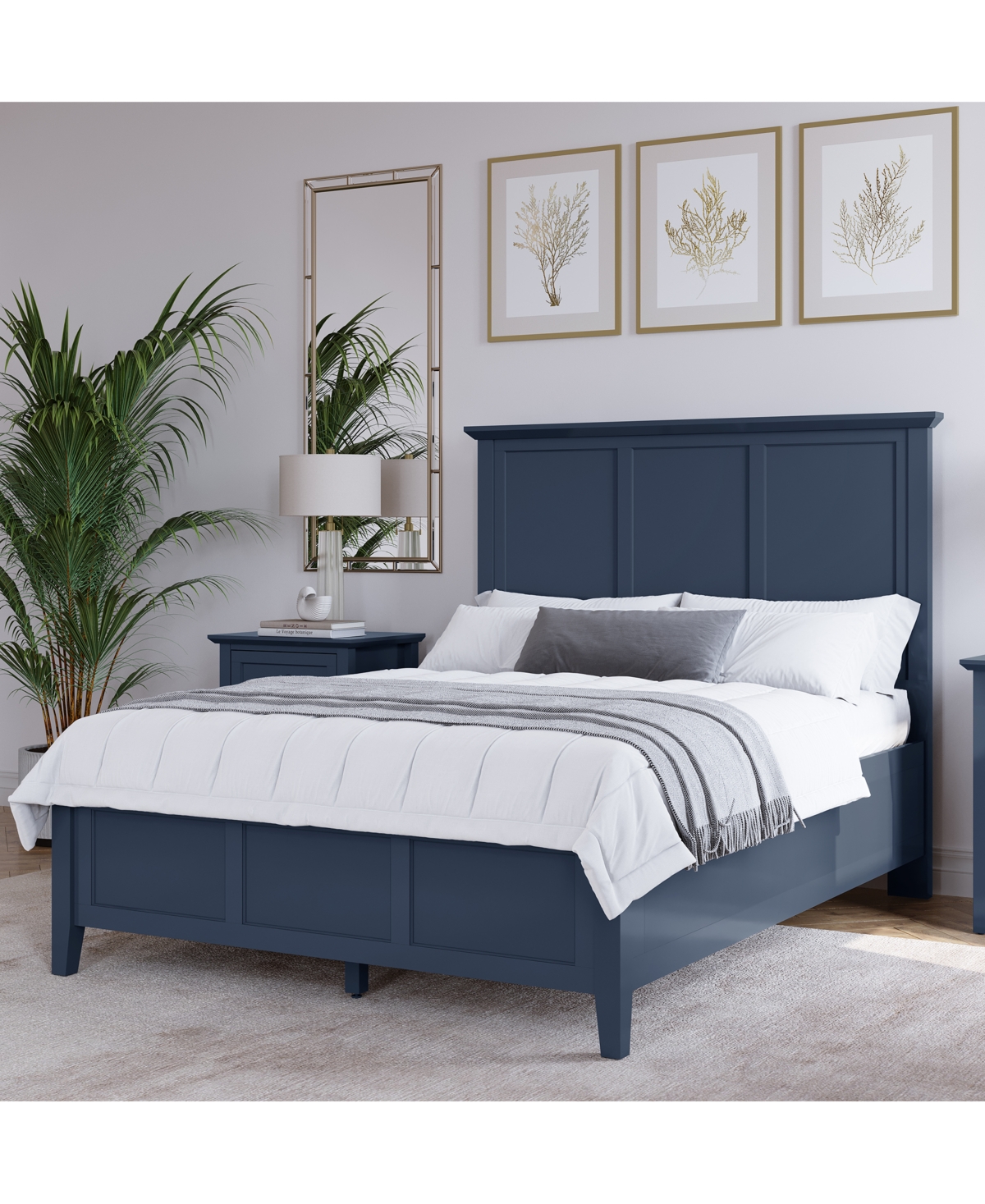 Macy's Hedworth Full 3-pc. Set (bed, Chest & Nightstand) In Blue