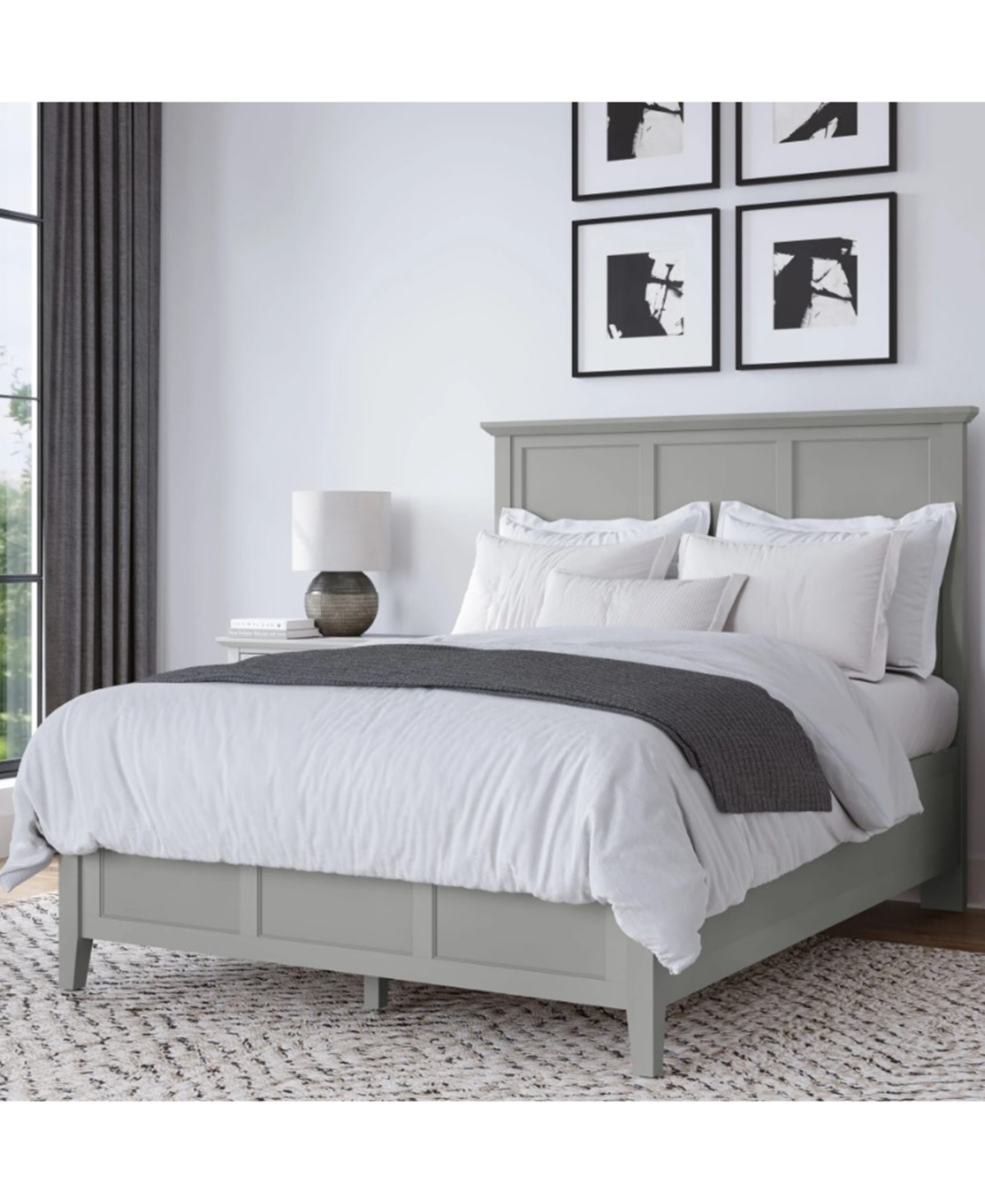Macy's Hedworth Full 3-pc. Set (bed, Dresser & Nightstand) In Grey