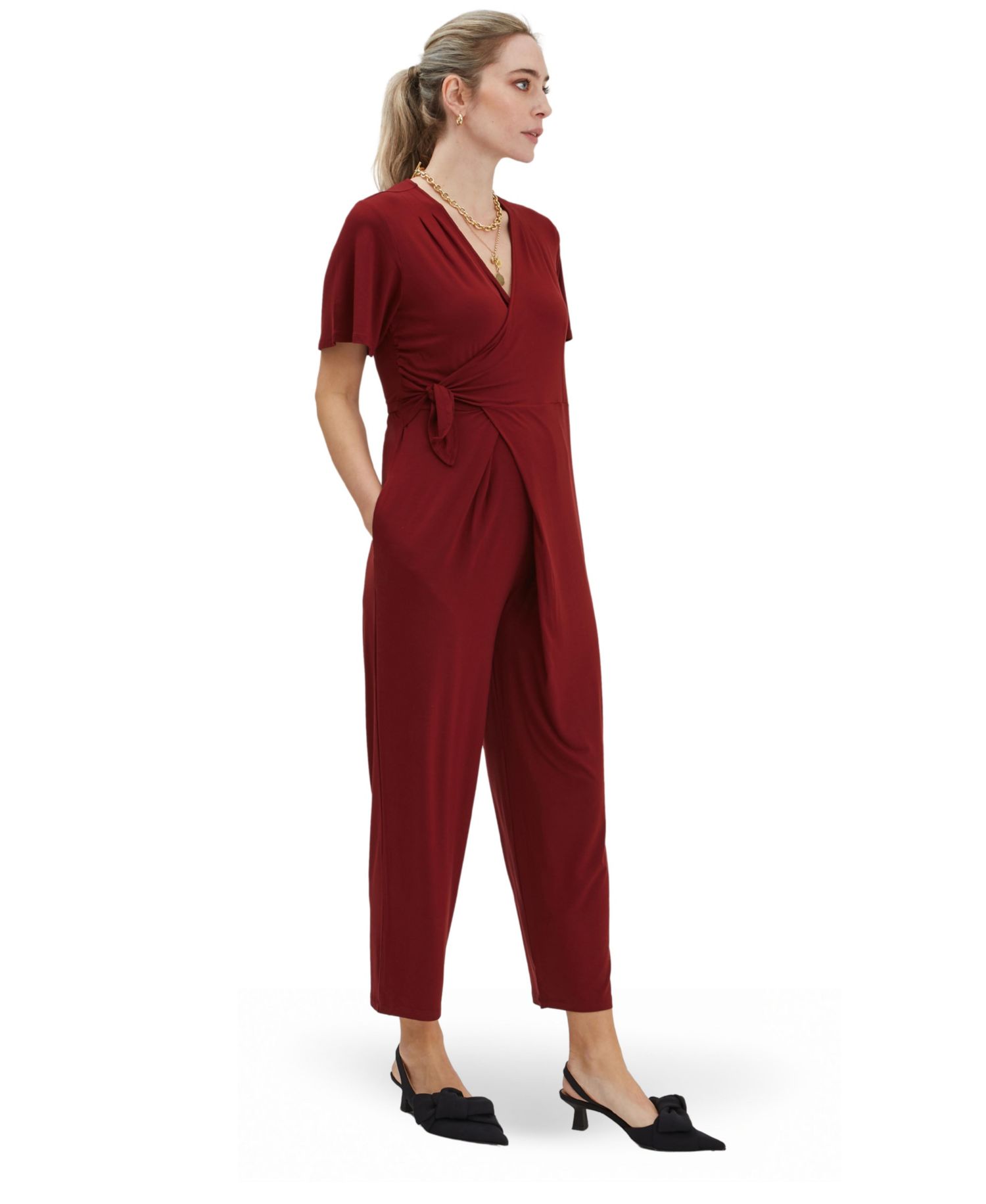 Women's Lucia Nursing Wrap Jumpsuit