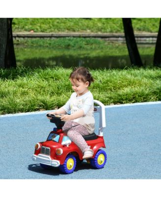 Toddler Ride on Fire Truck with Music, Horn, Under Seat Storage,