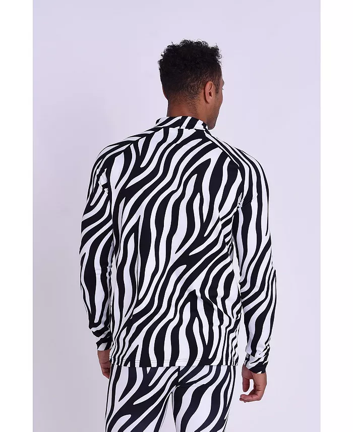 Men's Baselayer Top - Hotel California Zebra Print - thumbnail 2