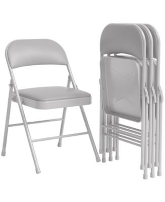 Gaomon Folding Chairs 4-Pack – Padded Metal Frame Chairs with Backrest, Foldable Design for Home, Office & Indoor/Outdoor Events - Macy's