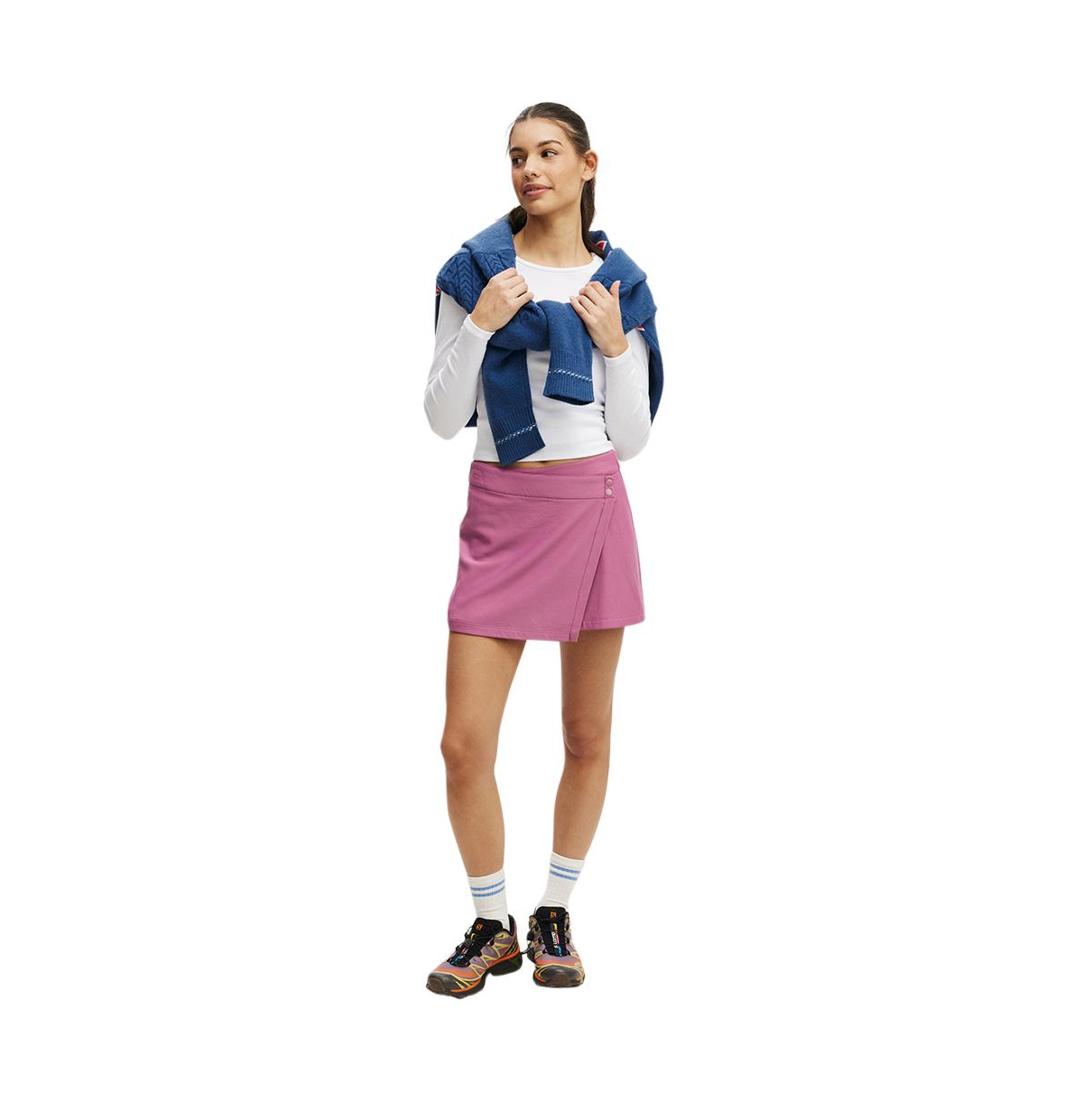 Cotton On Women's Fleece Lined Wrap Skirt