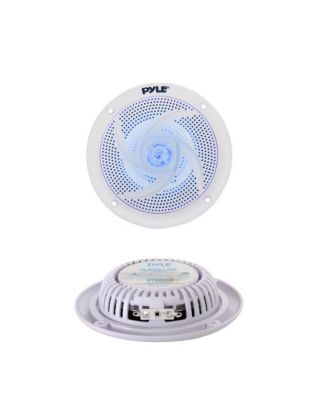4" Waterproof Marine LED Speakers - 100W, Low-Profile, Blue LED, 2-Way (PLMRS43WL)
