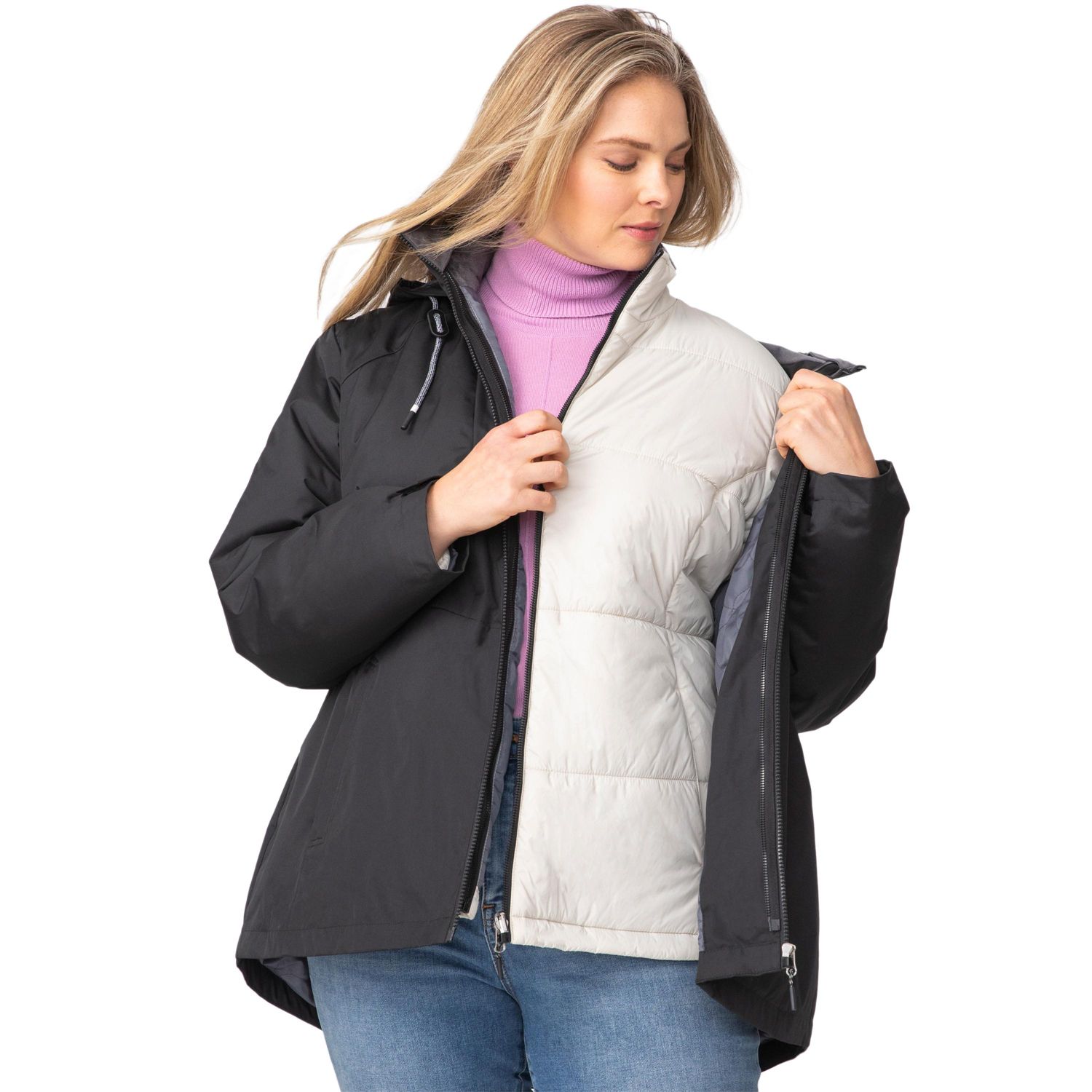 Plus Size Back of Bell 3-in-1 Systems Jacket