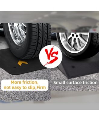 Rubber Threshold Ramp, 3.5" Rise Wheelchair Ramp Doorway, Recycled Rubber Power Curb Ramp Rated 33000 LBS Load Capacity, Non-Slip Textured Surface Rubber Ramp for Wheelchair Car Scooter