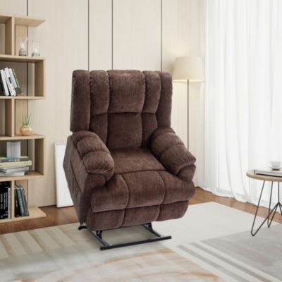 Dual Motor Heat Massage Infinite Position Up to 350 LBS Electric Power Lift Recliners with Power-Remote