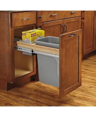 Pullout Top Mount Trash Can w/ Soft-close, 35 qt., 4WCTM-12BBSCDM1