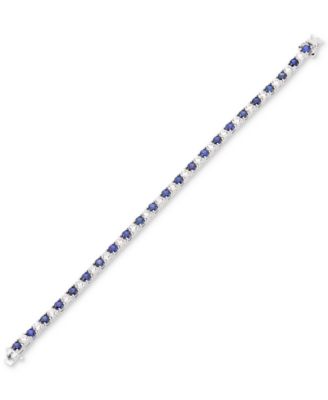 Lab Grown Emerald (4-5/8 ct. t.w.) & Lab Grown Diamond (4-1/2 ct. t.w.) Tennis Bracelet in 14k Gold (Also in Lab Grown Ruby & Lab Grown Sapphire)