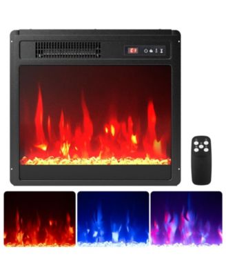 18 Inch Electric Fireplace Insert Fireplace Heater with Overheat Protection
