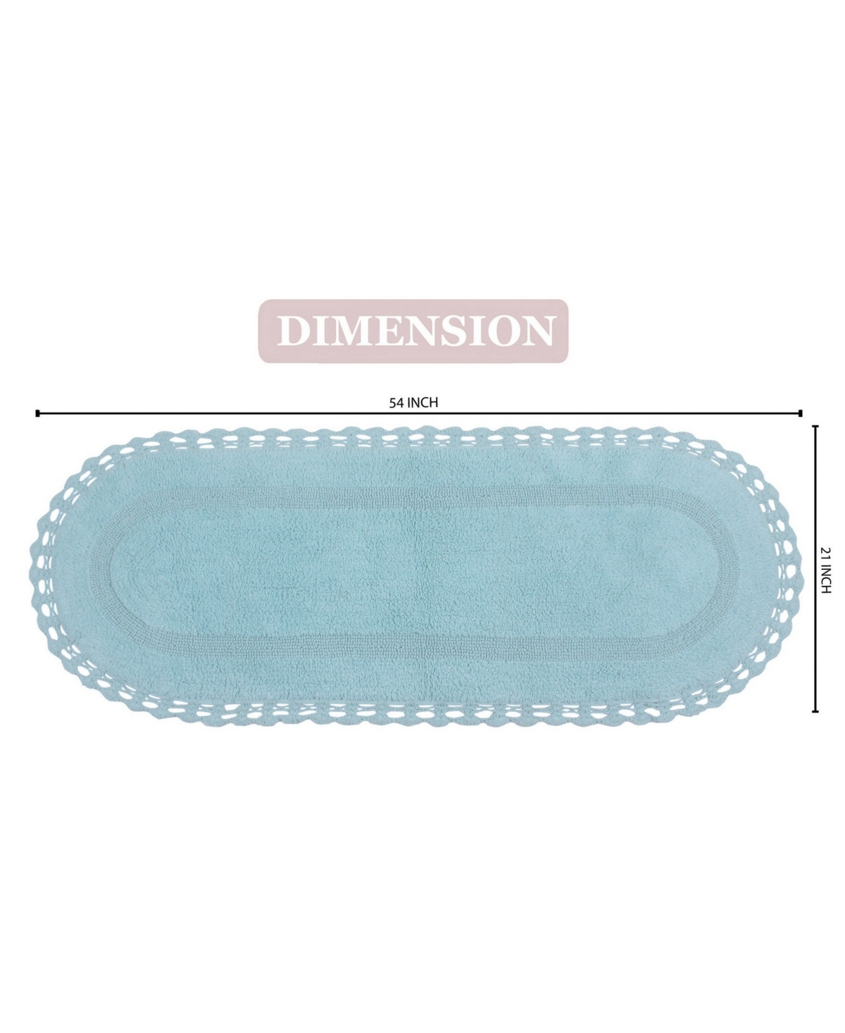 Home Weavers Hampton Crochet Reversible Bath Rug